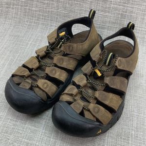 Keen Newport H2 Sandals Mens 11 Brown Leather Waterproof Hiking Shoes